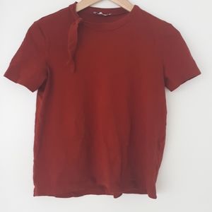 zara shirt red shirt size small